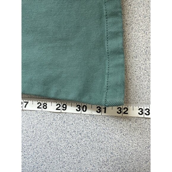 Pacsun Denim Bib Overalls Junior 25 Green Bell Bottom Flare Boho Coachella Rare - Picture 12 of 13